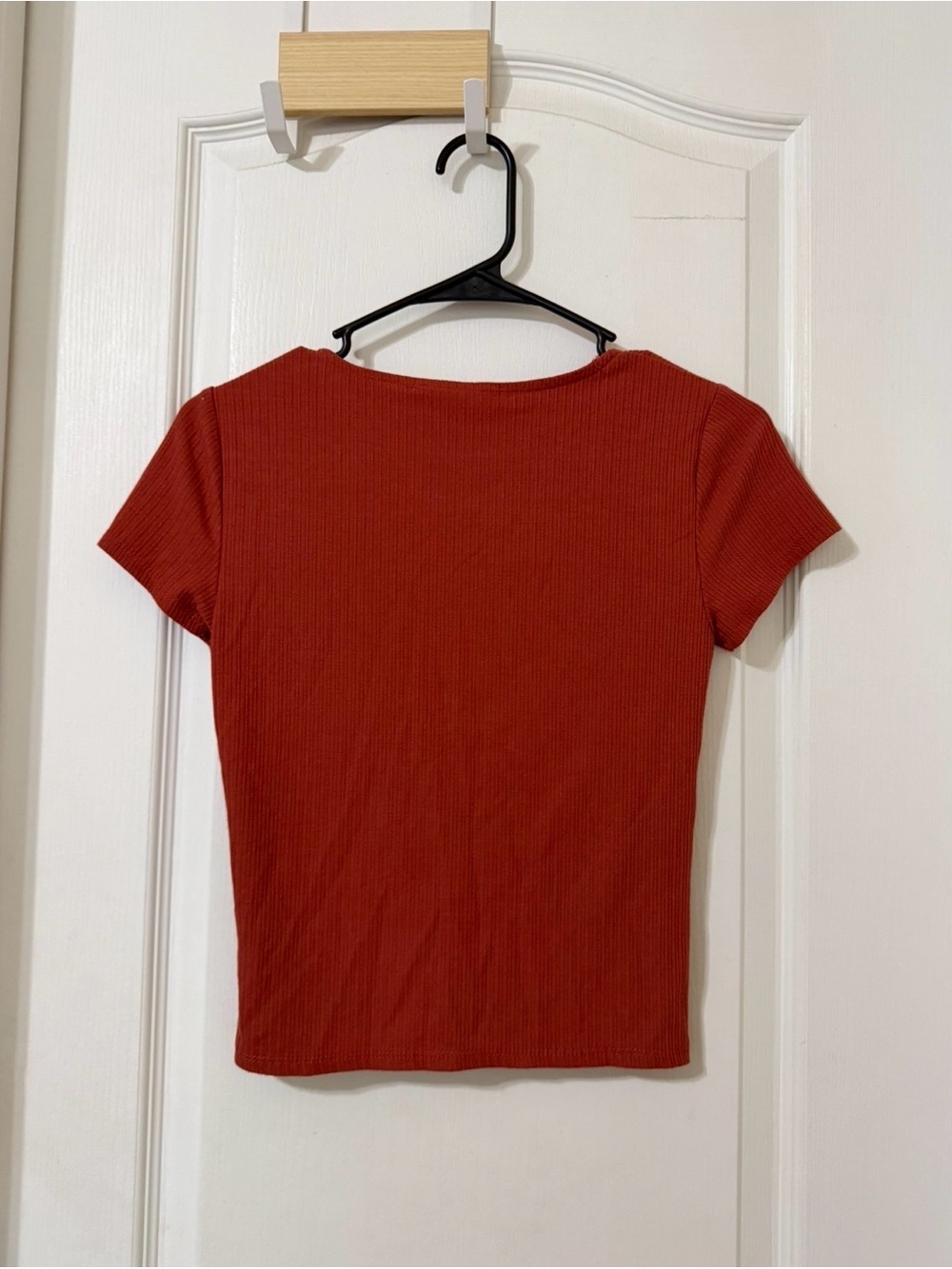 Hippie Rose Rust Ruched Drawstring Top - Picture 2 of 3